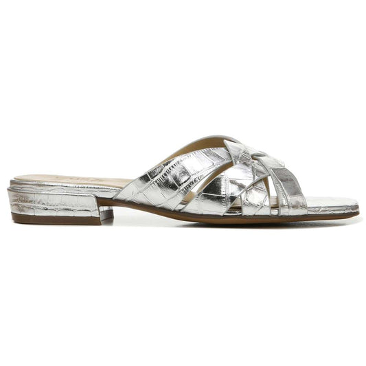 Ashford Slide Sandal - Silver Croc