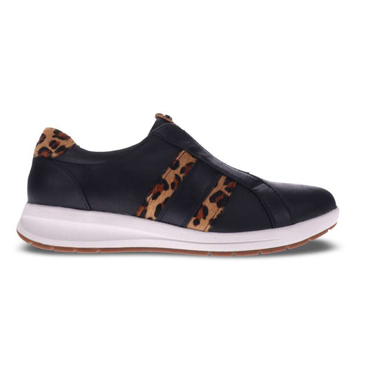 Bruges Slip-On Sneaker - Onyx/Leopard