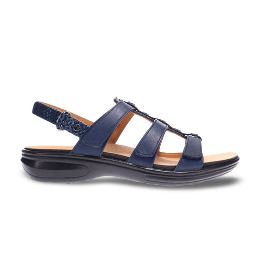 Toledo Back Strap Sandal - Navy Snake/Blue