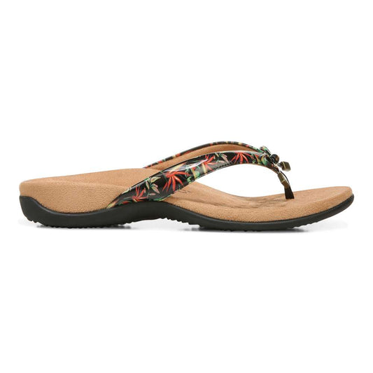 Bella Toe Post Sandal - Black Tropical