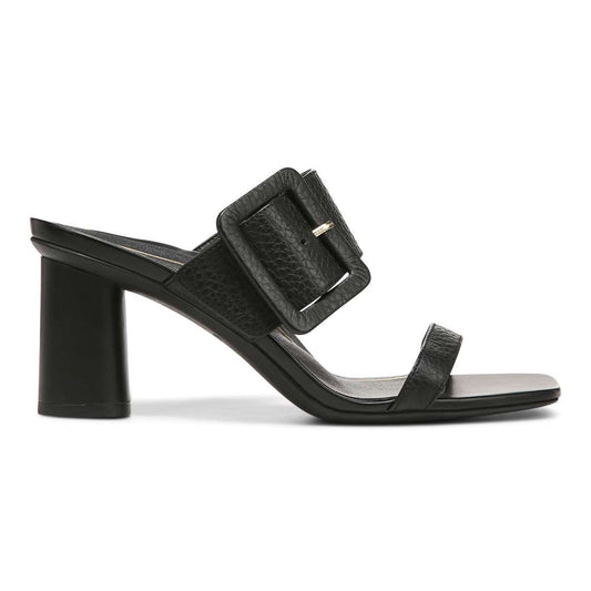 Brookell Heeled Sandal - Black Leather
