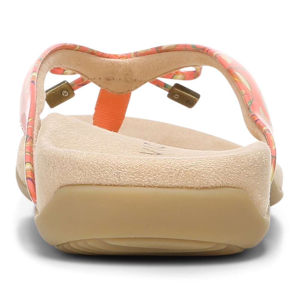 Bella Toe Post Sandal - Papaya Tropical