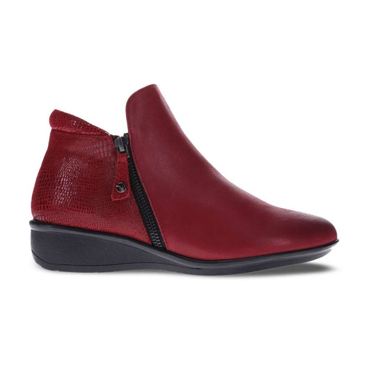 Damascus Wedged Boot - Cherry French/Lizard