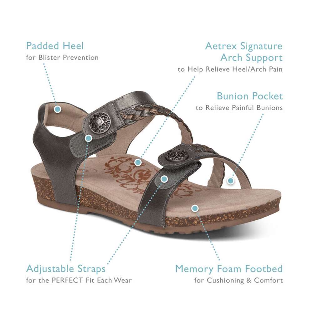 Jillian Braided Strap Sandal - Black
