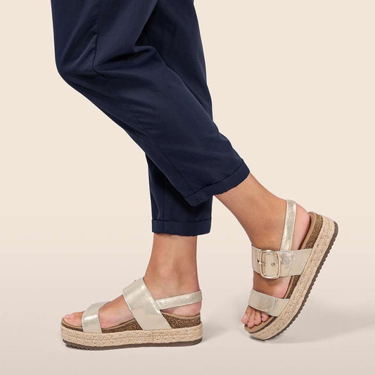 Vania Platform Sandal - Champagne