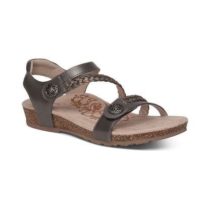 Jillian Braided Sandal - Gunmetal
