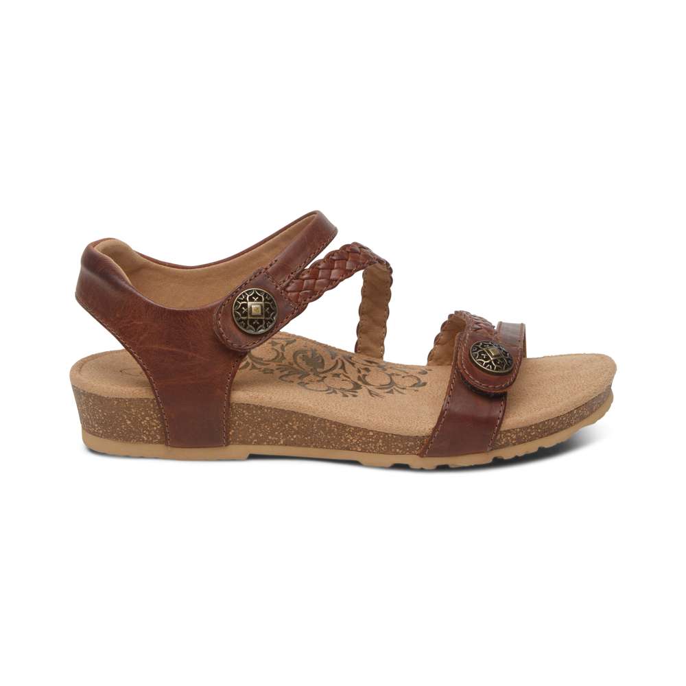 Jillian Braided Sandal - Walnut