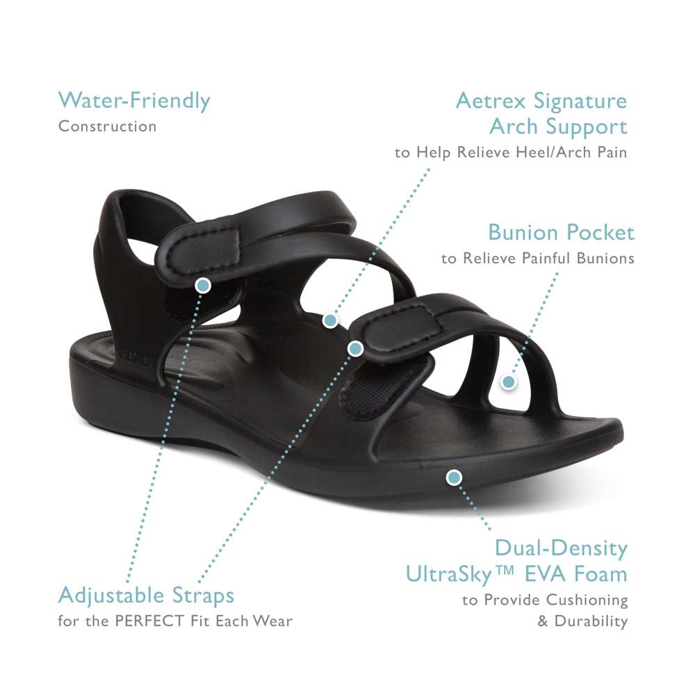 Jillian Sport Sandal - Black