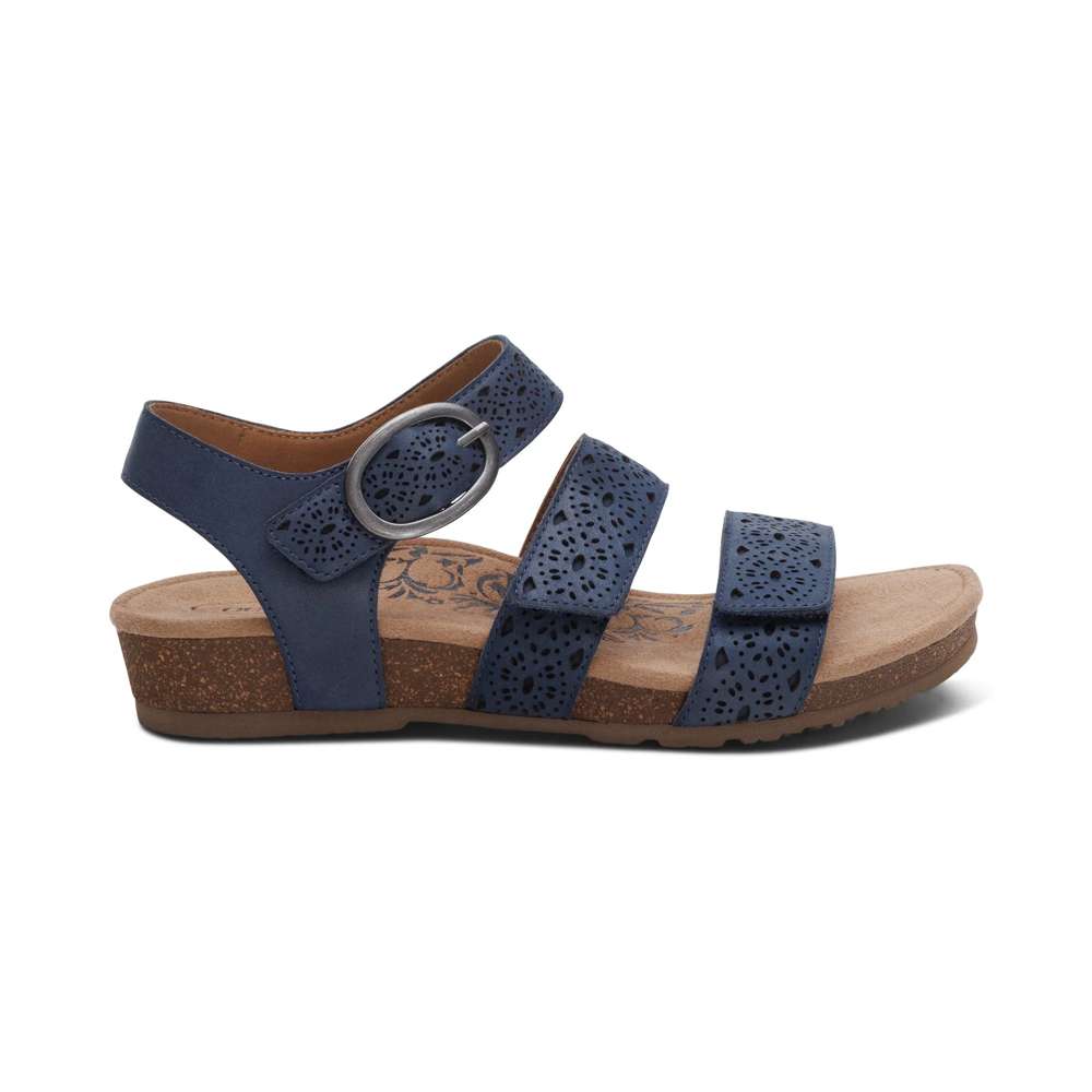 Lilly Sandal - Navy Cutout