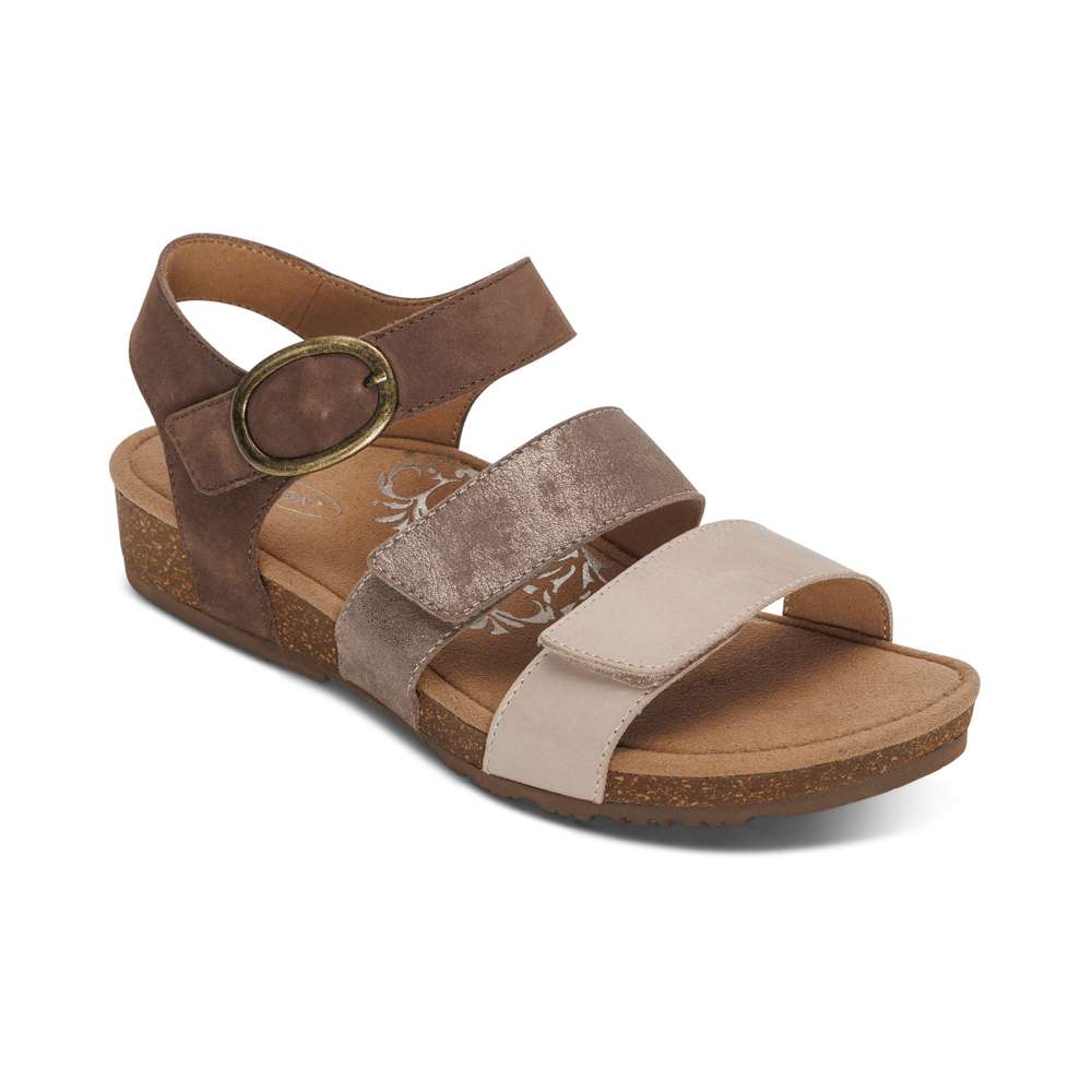 Lilly Strapped Sandal - Taupe