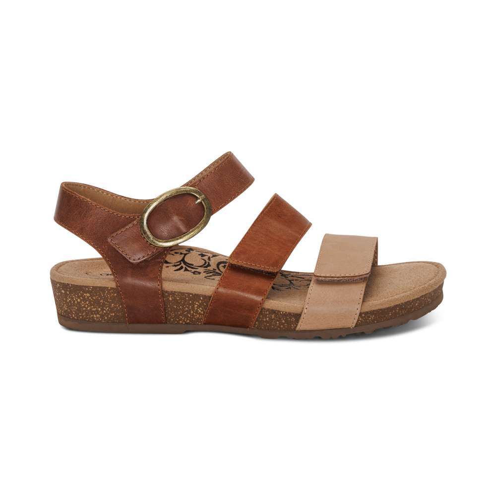 Lilly Strapped Sandal - Walnut