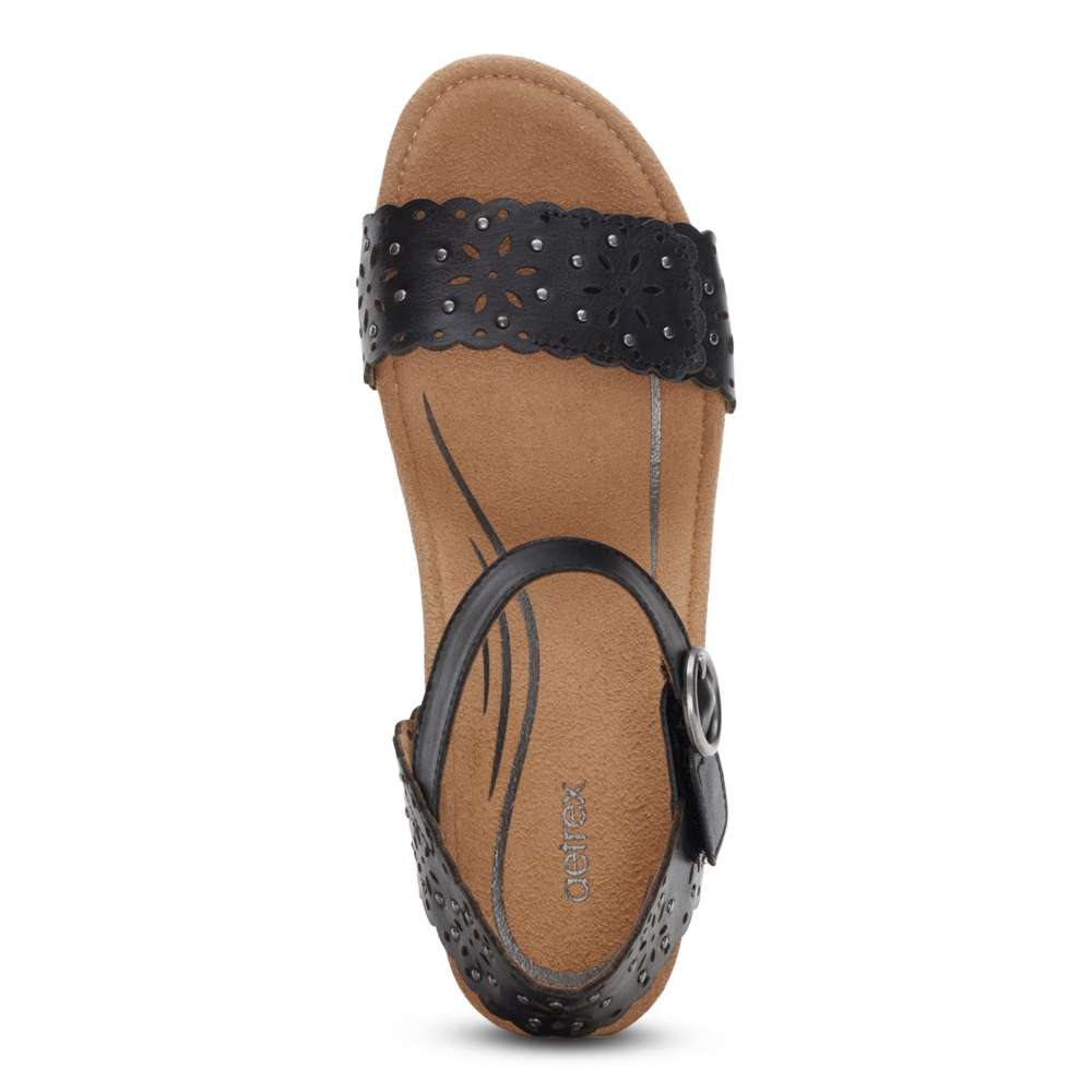 Sydney Espadrille Wedge - Black Cutout