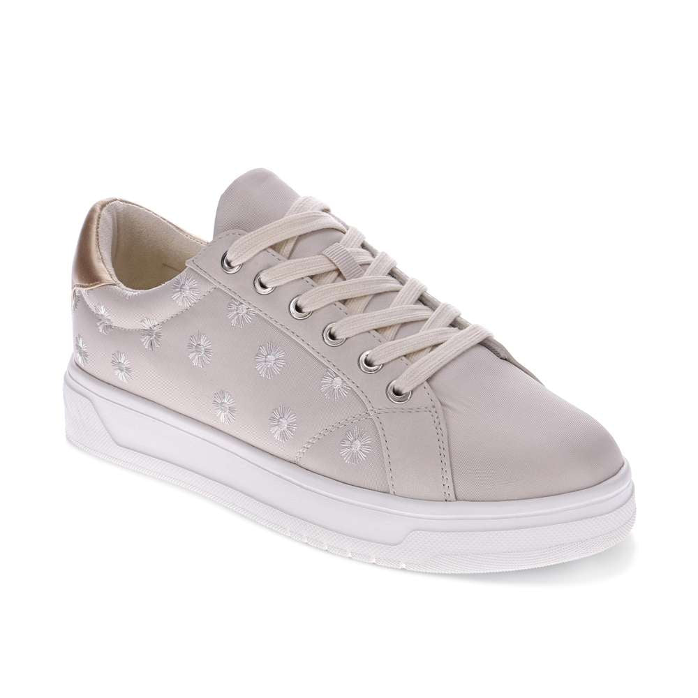 Paisley Floral Sneaker - Beige/Patch