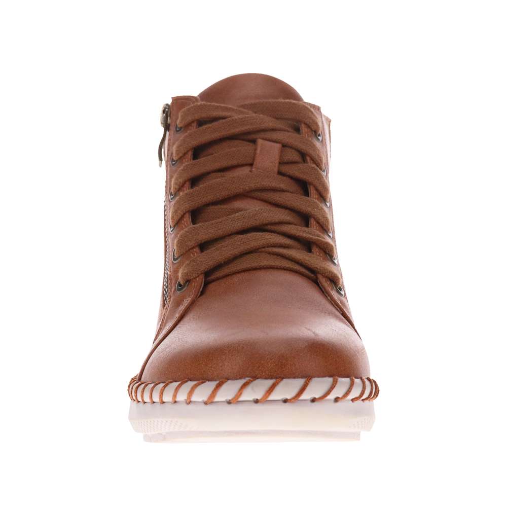 Willow Zip Bootie - Brown