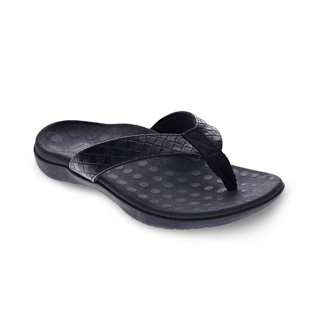 Sonoma Weave Toe Post Sandal - Black Weave