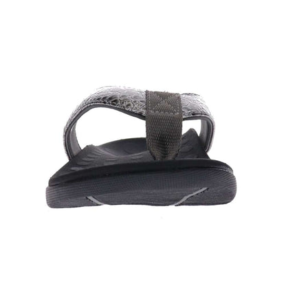 Sonoma Reptile Toe Post Sandal - Steel Reptile
