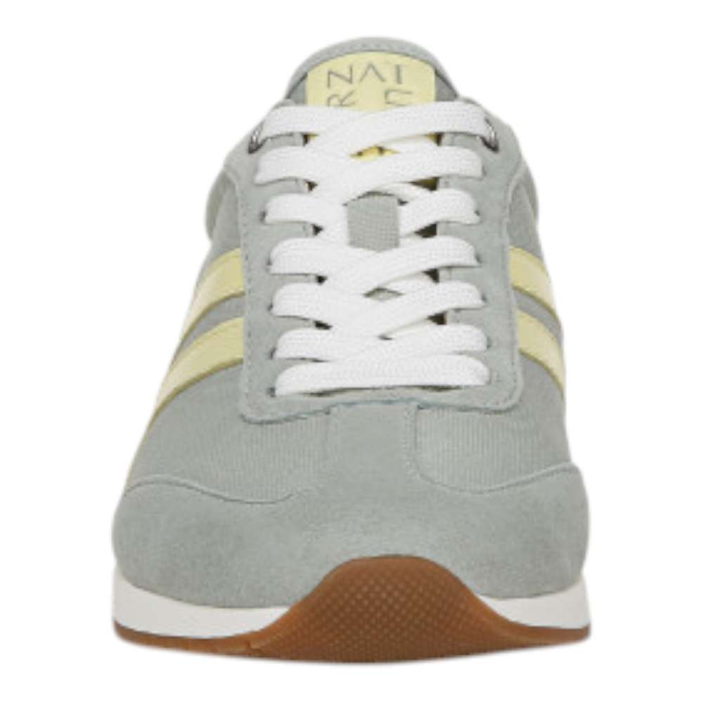 Lorena Lace Up Sneaker - Pistachio Fabric & Suede