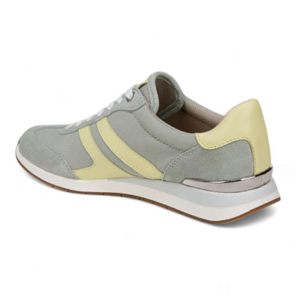 Lorena Lace Up Sneaker - Pistachio Fabric & Suede