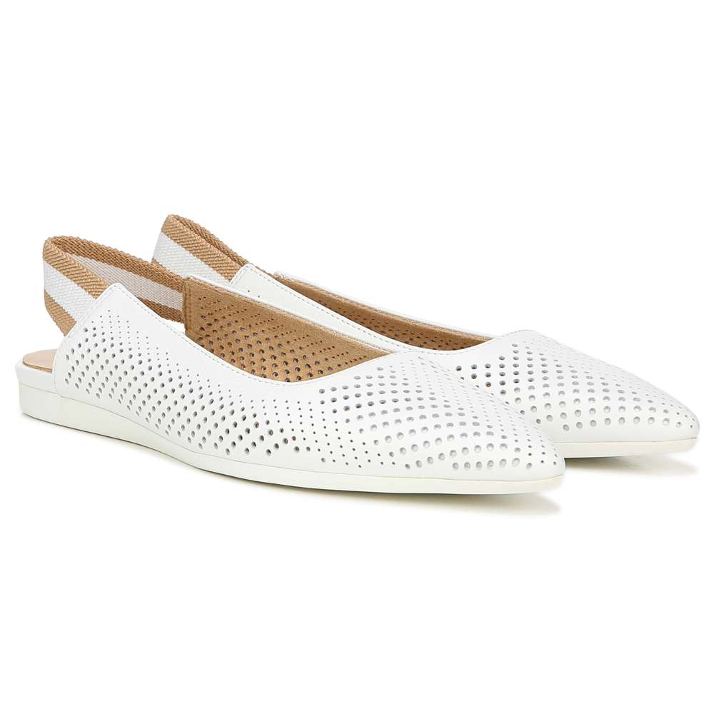Rory 2 Slingback Flats - White