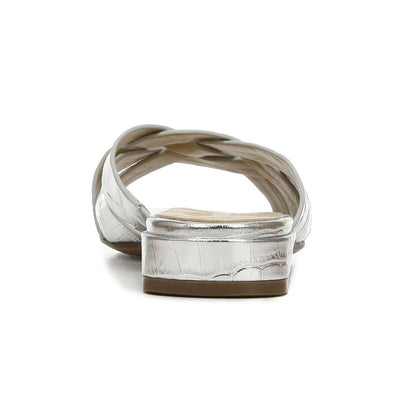 Ashford Slide Sandal - Silver Croc