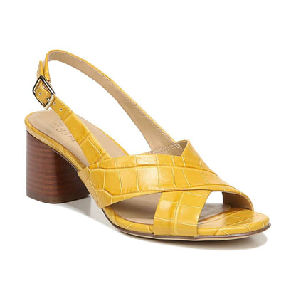 Azalea Block Heel - Yellow Crocco