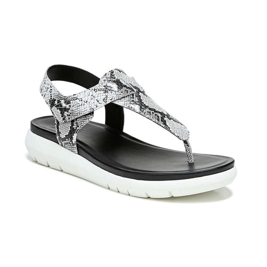 Lincoln Sandal - Black/White Snake