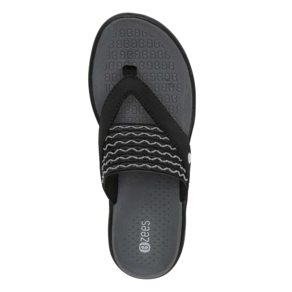 Cabana Flip-Flop Sandal - Black Fabric