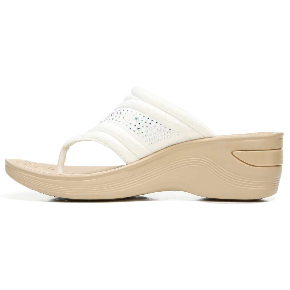 Dazzle Me Wedge Sandal - White