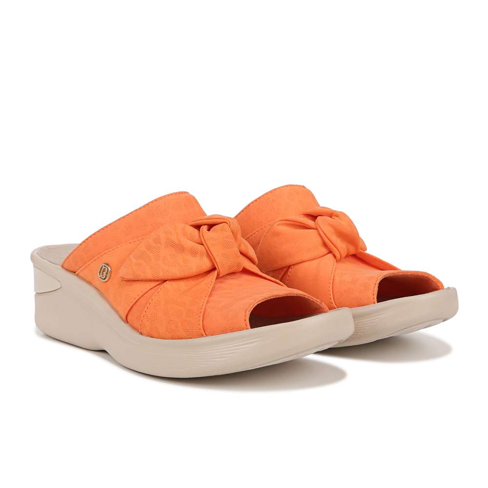 Smile Wedge - Orange Fabric