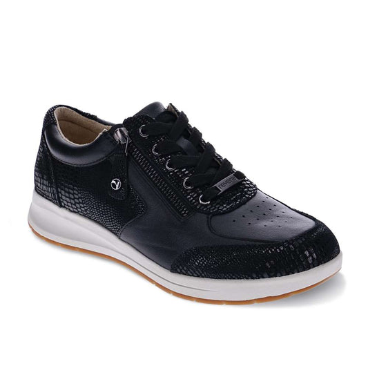 Boston Zip Sneaker - Black Perf