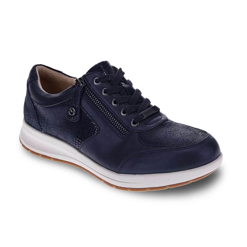 Boston Zip Sneaker - Sapphire/Navy Lizard