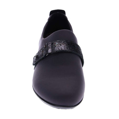 Genoa Stretch Loafer - Graphite/Black Metallic Python