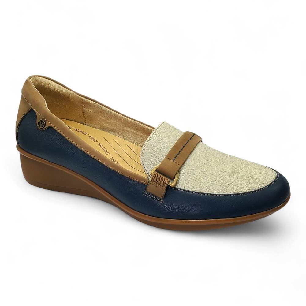 Montmartre Wedge Loafer - Blue French