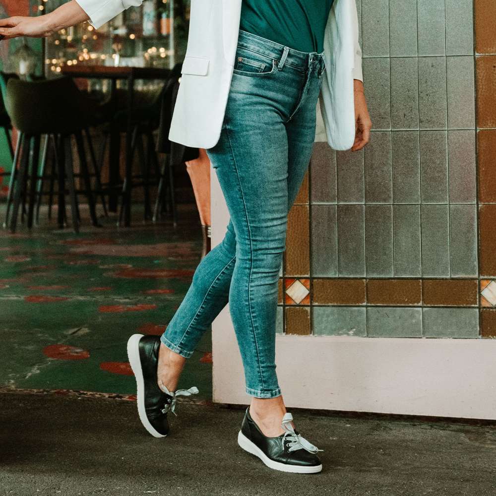 Bridgette Slip-On Sneaker - Black Leather