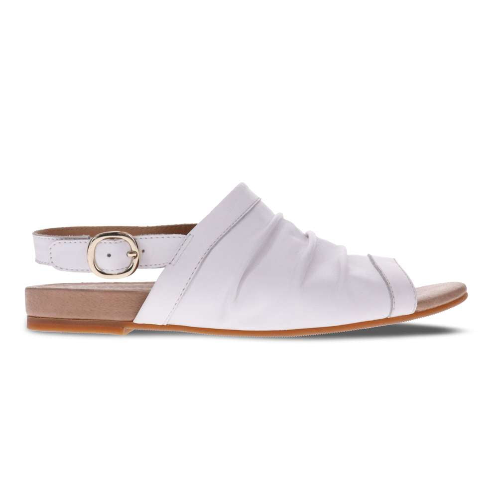 Mandy Flat Sandal - White