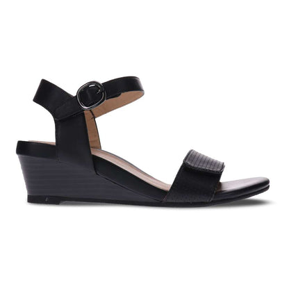 Nelly Wedge Sandal - Black