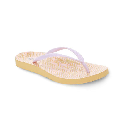 Venice Print Women's Toe Post Sandal - Yellow Maze