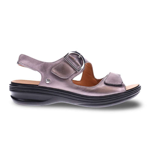 Barcelona Back Strap Sandal - Gunmetal