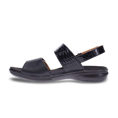 Como Adjustable Sandal - Black Croc