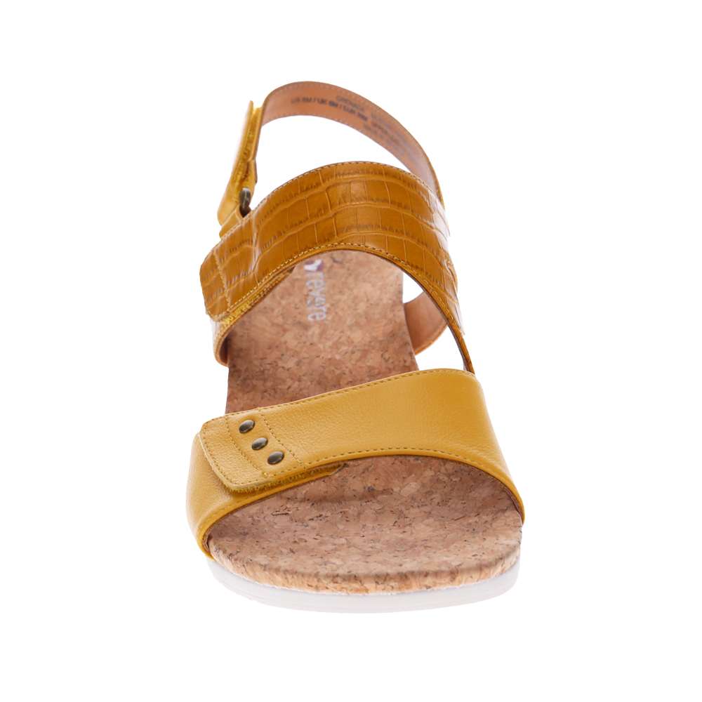 Grenada Wedge - Mustard French/Croc