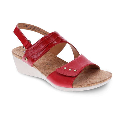 Grenada Wedge - Red French/Croc
