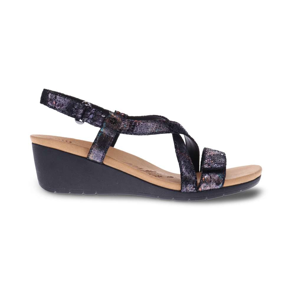 Luxor Wedge - Black Metallic Python