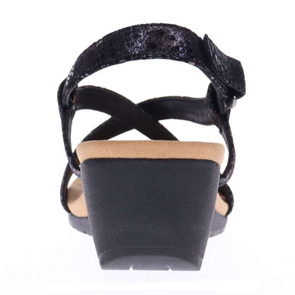 Luxor Wedge - Black Metallic Python