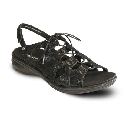 Malibu Ghillie Sandal - Black Lizard