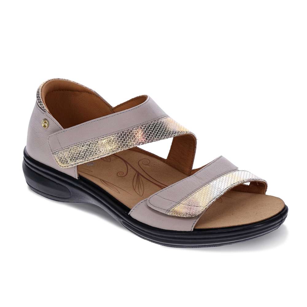 Mauritius Sandal - Pebble Metallic
