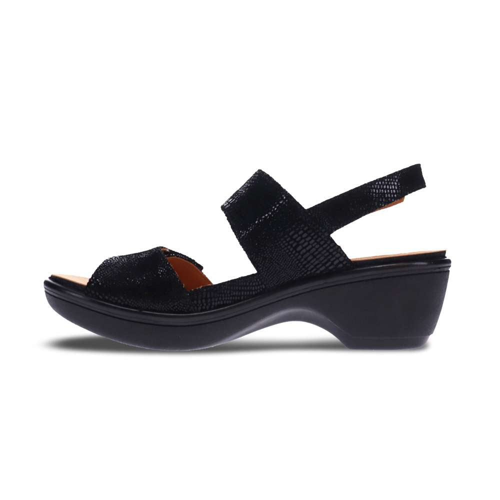 Rosario Wedge - Black Lizard