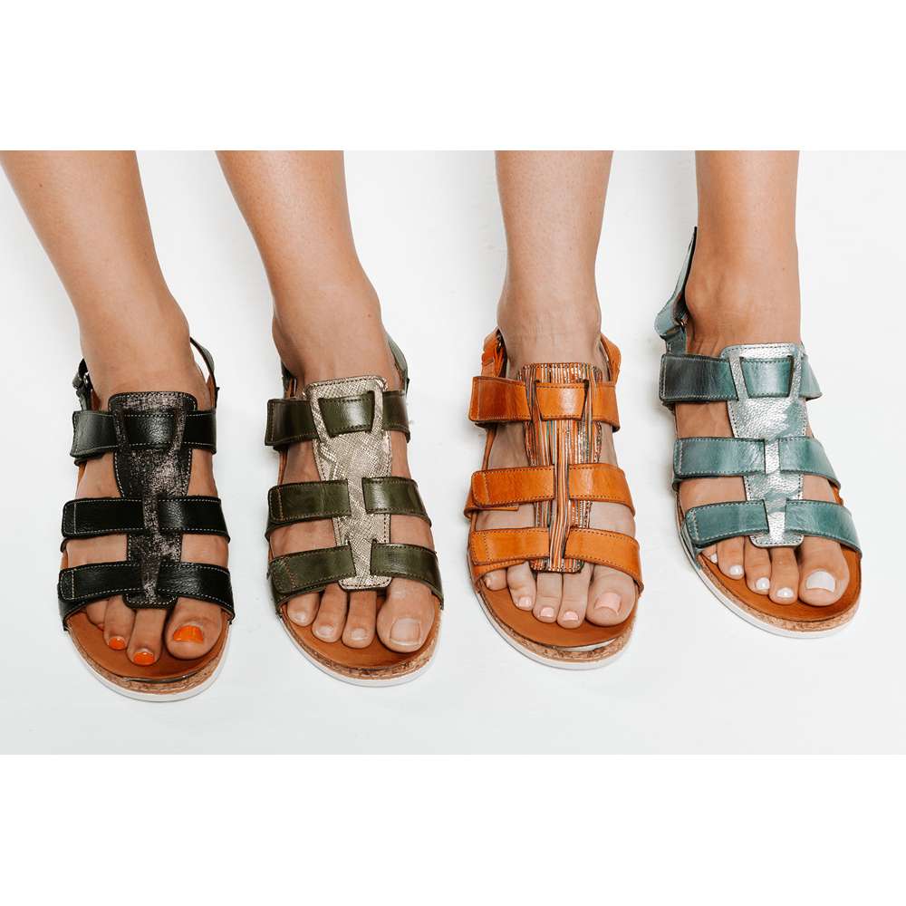 Santorini Gladiator Sandal - Mango