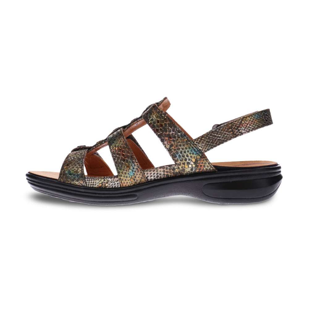 Toledo Backstrap Sandal - Peacock Python