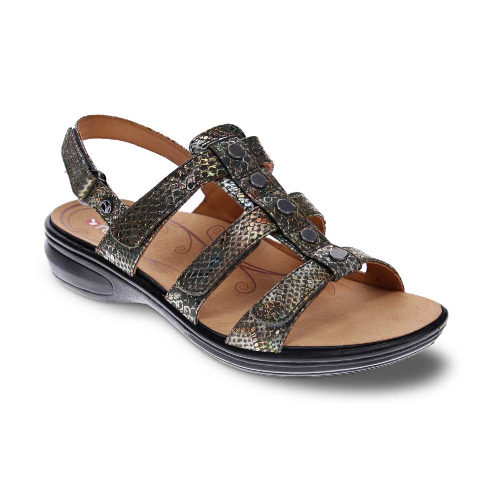 Toledo Backstrap Sandal - Peacock Python