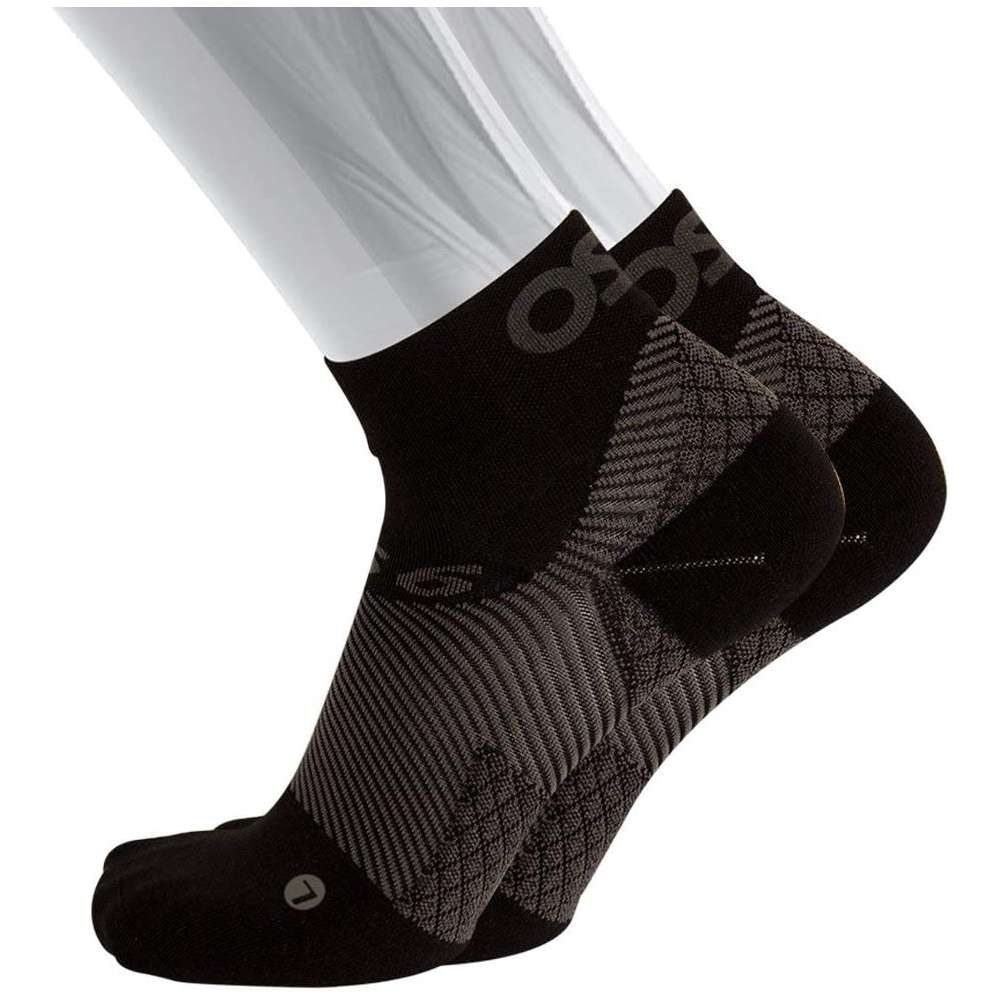 Quarter Crew Plantar Fasciitis Compression Socks (FS4) - Black